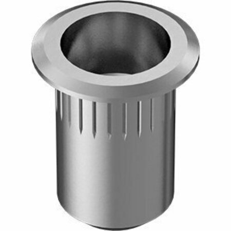 BSC PREFERRED 18-8 Stainless Steel Heavy-Duty Rivet Nut 10-24 Internal Thread 0.02-0.13 Material Thickness, 10PK 97467A722